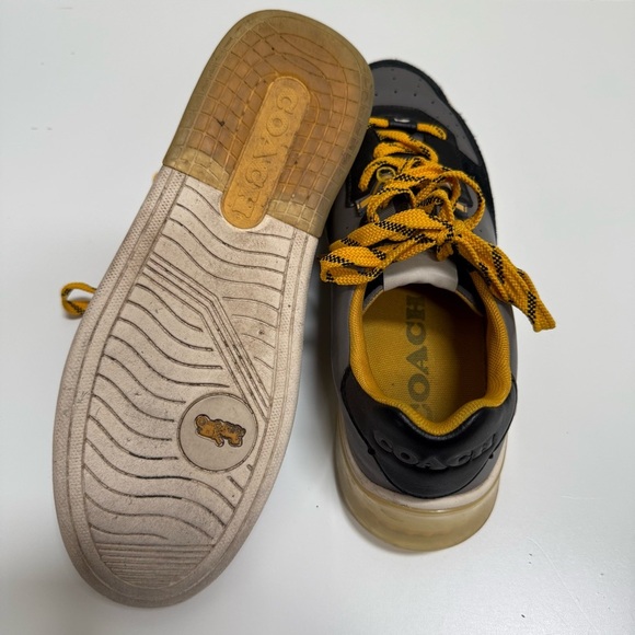 Coach Black & Mustard Yellow Citysole Court Sneakers Men’s Size 8.5 - Picture 8 of 8